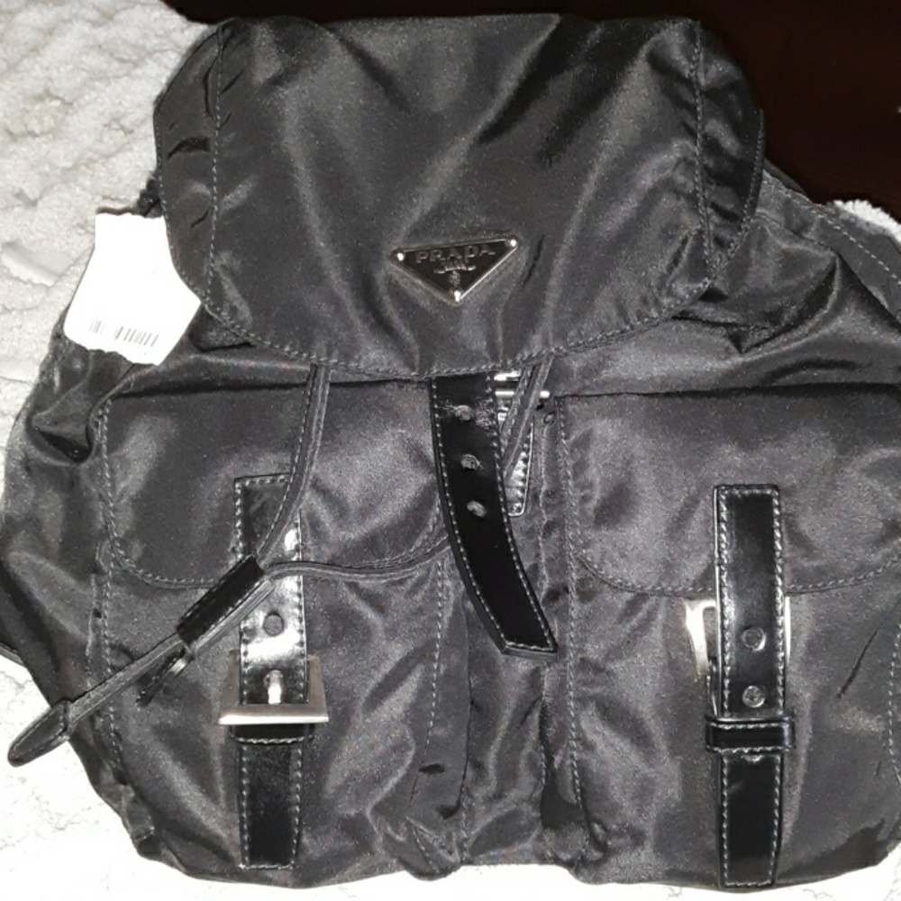 Black prada backpack